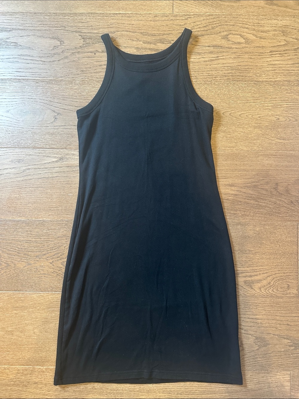 GAP Black Ribbed Tank Mini Dress